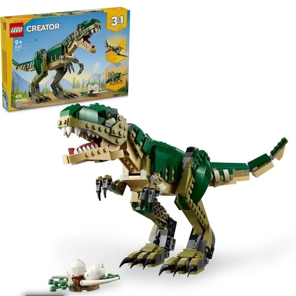 NEW LEGO Creator 3in1 T. rex Dinosaur Toy for Kids, Animal Toy 31151 - Picture 1 of 3